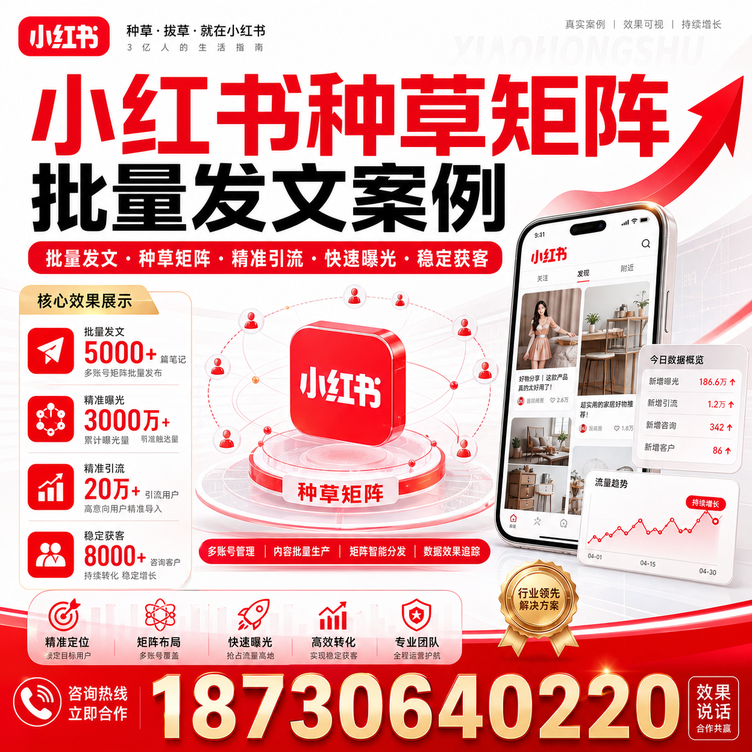 白山小红书种草矩阵批量发文案例